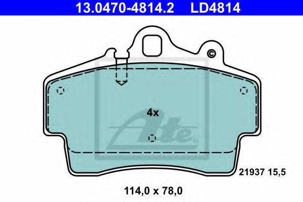 Тормозные колодки ATE 13.0470-4814.2