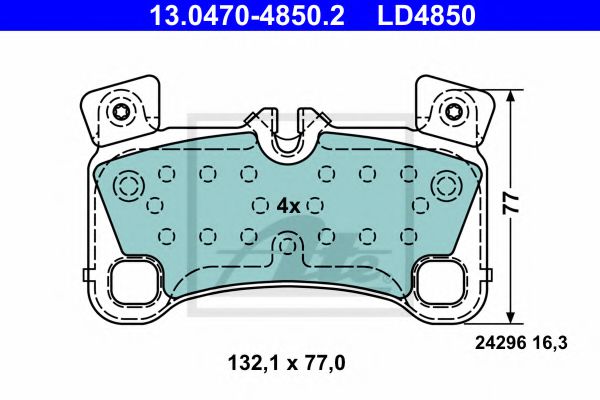 Тормозные колодки ATE 13.0470-4850.2
