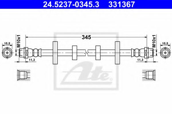 Тормозной шланг ATE 24.5237-0345.3