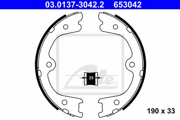 Тормозные колодки барабанные ATE 03.0137-3042.2