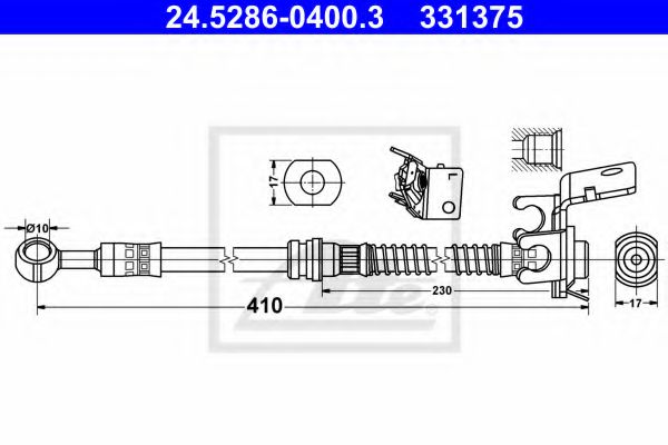 Тормозной шланг ATE 24.5286-0400.3