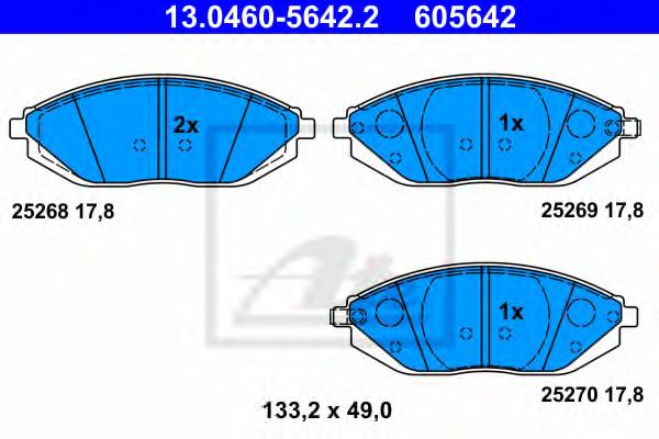 Тормозные колодки ATE 13.0460-5642.2