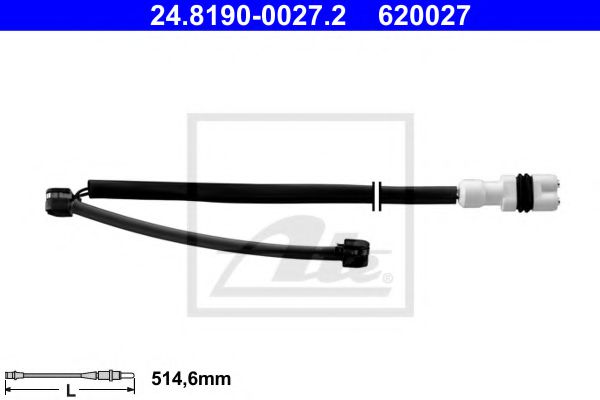 Датчик износа тормозных колодок ATE 24.8190-0027.2