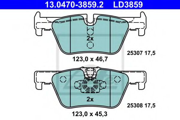 Тормозные колодки ATE 13.0470-3859.2