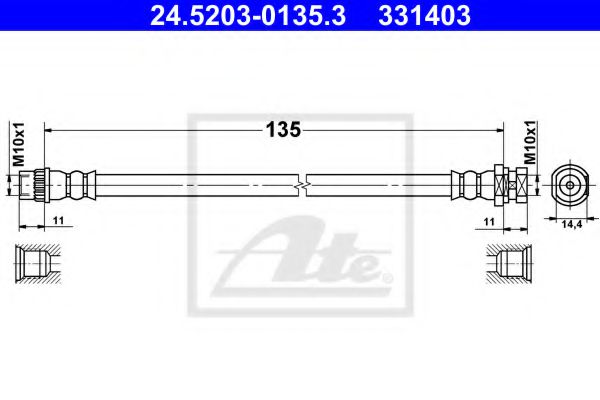 Тормозной шланг ATE 24.5203-0135.3