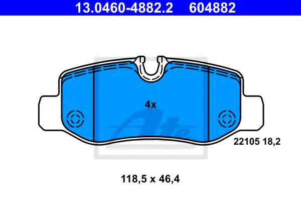 Тормозные колодки ATE 13.0460-4882.2