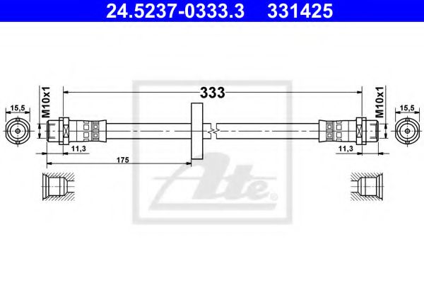 Тормозной шланг ATE 24.5237-0333.3