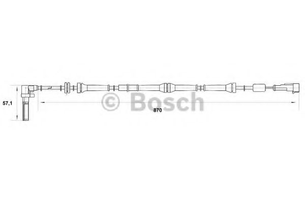 Датчик АБС BOSCH 0 265 007 016