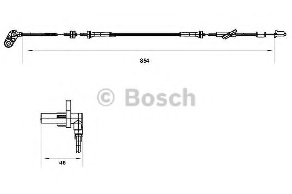 Датчик АБС BOSCH 0 265 007 553