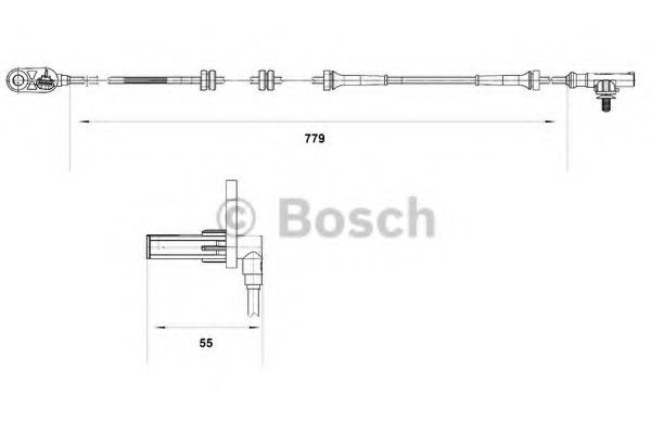 Датчик АБС BOSCH 0 265 007 632