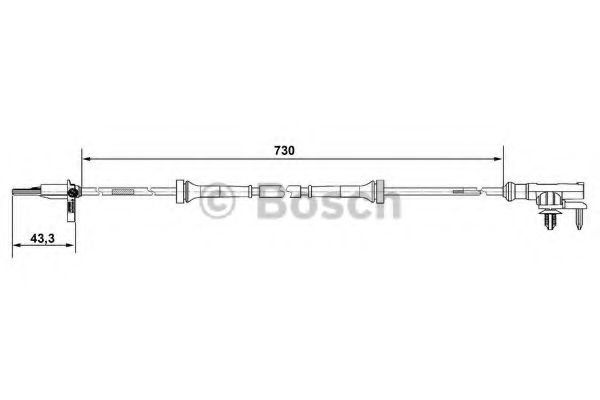 Датчик АБС BOSCH 0 265 007 637 Датчик АБС BOSCH 0 265 007 637