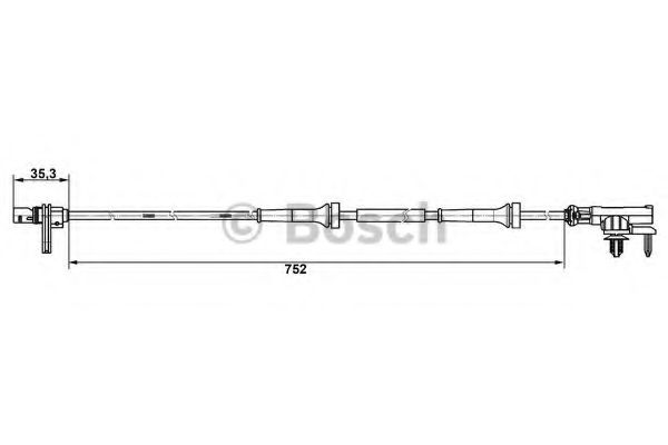 Датчик АБС BOSCH 0 265 007 638 Датчик АБС BOSCH 0 265 007 638