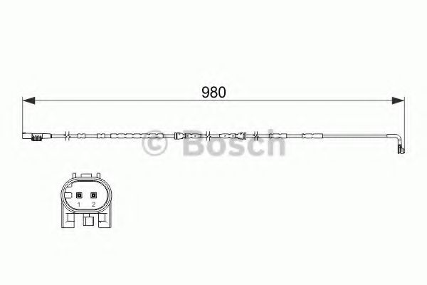 Датчик износа тормозных колодок BOSCH 1 987 473 502