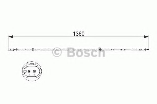 Датчик износа тормозных колодок BOSCH 1 987 473 518
