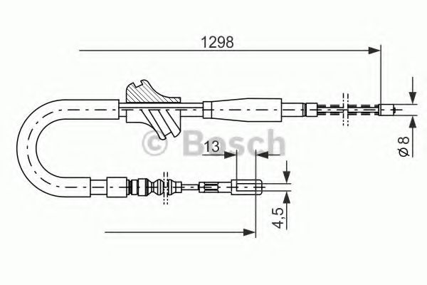 Трос ручного тормоза BOSCH 1 987 477 054