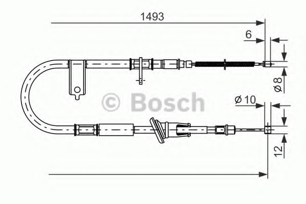 Трос ручного тормоза BOSCH 1 987 477 066