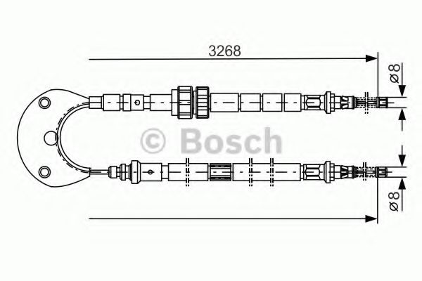 Трос ручного тормоза BOSCH 1 987 477 095