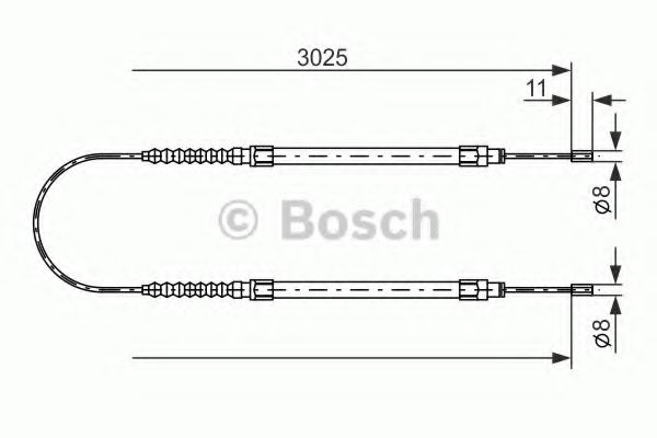 Трос ручного тормоза BOSCH 1 987 477 113