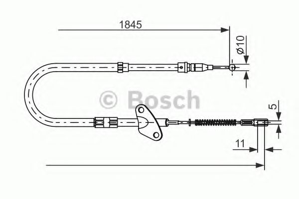 Трос ручного тормоза BOSCH 1 987 477 118
