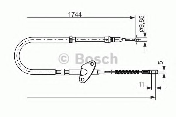 Трос ручного тормоза BOSCH 1 987 477 122