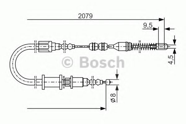 Трос ручного тормоза BOSCH 1 987 477 141