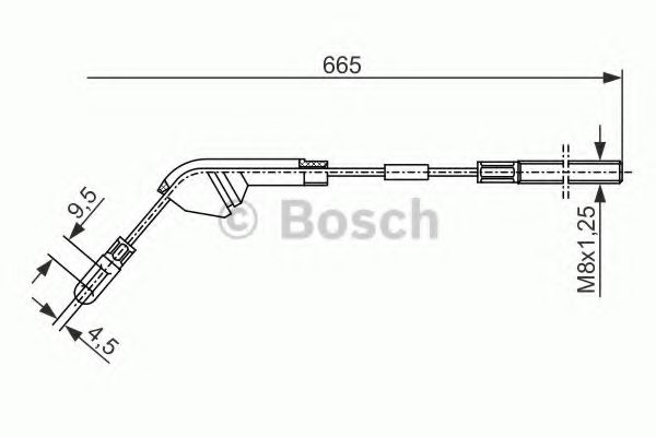 Трос ручного тормоза BOSCH 1 987 477 142