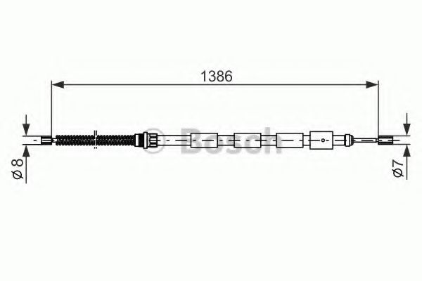 Трос ручного тормоза BOSCH 1 987 477 145