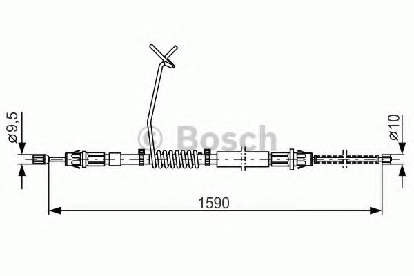 Трос ручного тормоза BOSCH 1 987 477 175