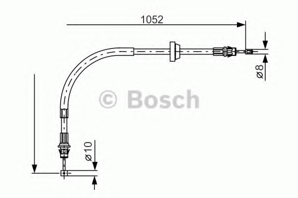 Трос ручного тормоза BOSCH 1 987 477 186