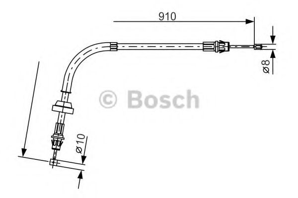 Трос ручного тормоза BOSCH 1 987 477 190