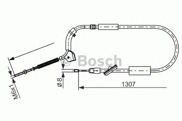 Трос ручного тормоза BOSCH 1 987 477 223