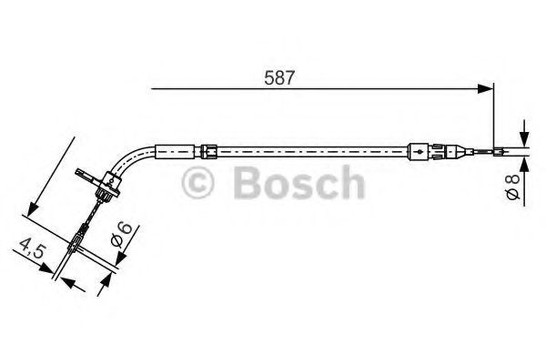 Трос ручного тормоза BOSCH 1 987 477 224