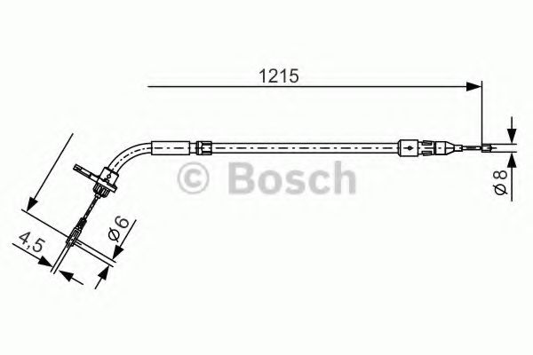 Трос ручного тормоза BOSCH 1 987 477 225
