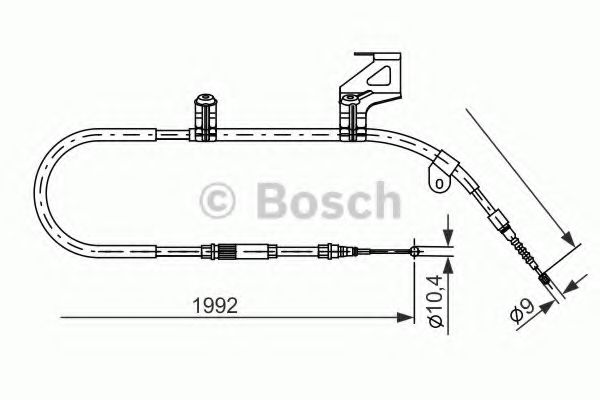 Трос ручного тормоза BOSCH 1 987 477 242