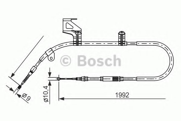 Трос ручного тормоза BOSCH 1 987 477 244