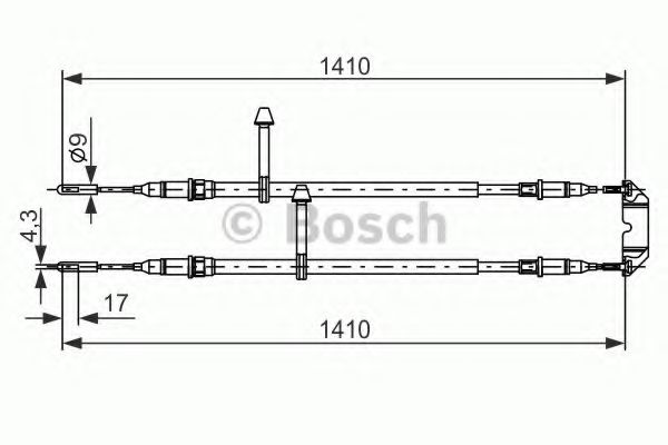 Трос ручного тормоза BOSCH 1 987 477 245