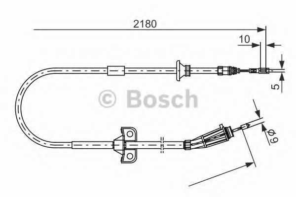 Трос ручного тормоза BOSCH 1 987 477 248