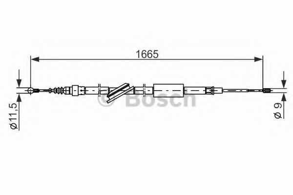 Трос ручного тормоза BOSCH 1 987 477 249
