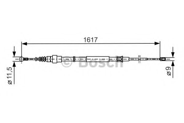 Трос ручного тормоза BOSCH 1 987 477 255