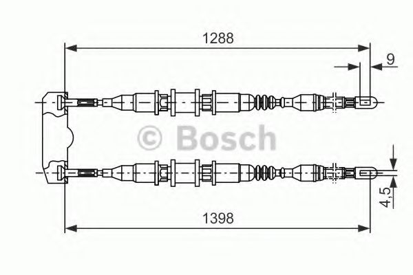 Трос ручного тормоза BOSCH 1 987 477 258