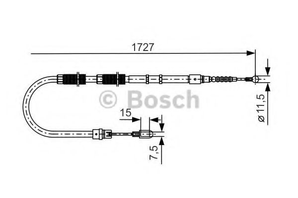 Трос ручного тормоза BOSCH 1 987 477 259