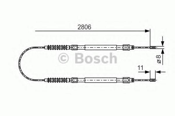 Трос ручного тормоза BOSCH 1 987 477 262