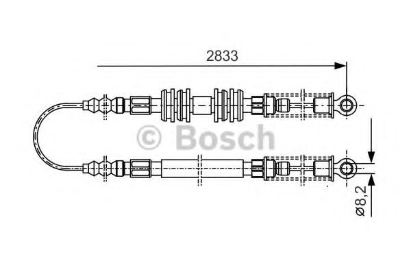 Трос ручного тормоза BOSCH 1 987 477 296