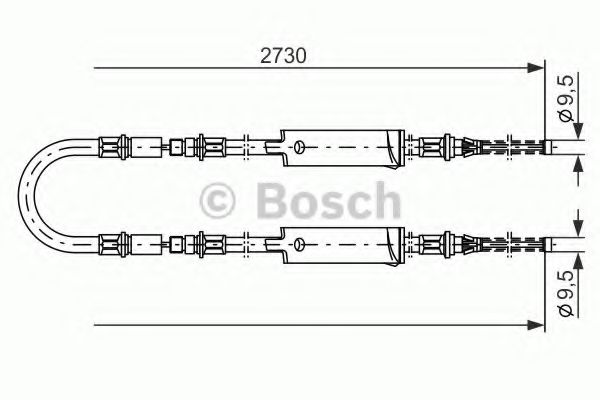 Трос ручного тормоза BOSCH 1 987 477 370