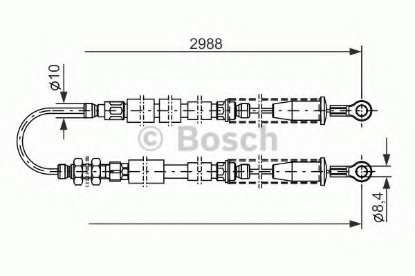 Трос ручного тормоза BOSCH 1 987 477 381