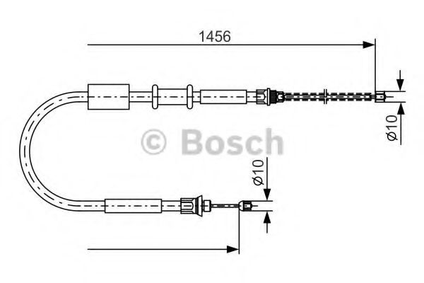 Трос ручного тормоза BOSCH 1 987 477 384