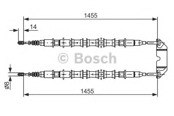 Трос ручного тормоза BOSCH 1 987 477 391
