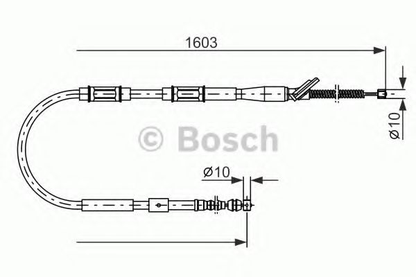 Трос ручного тормоза BOSCH 1 987 477 409