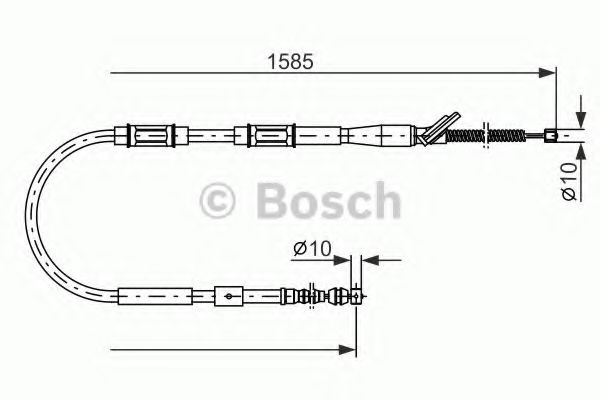 Трос ручного тормоза BOSCH 1 987 477 413