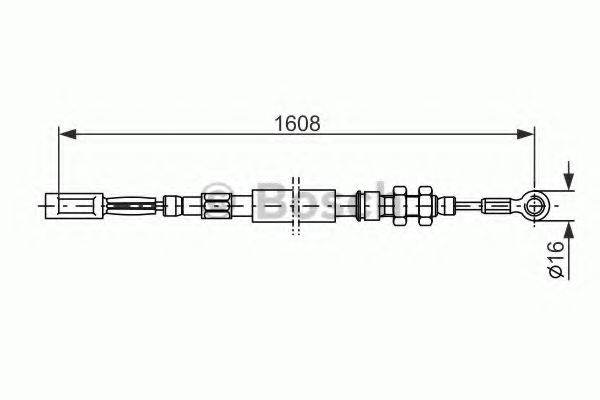 Трос ручного тормоза BOSCH 1 987 477 417